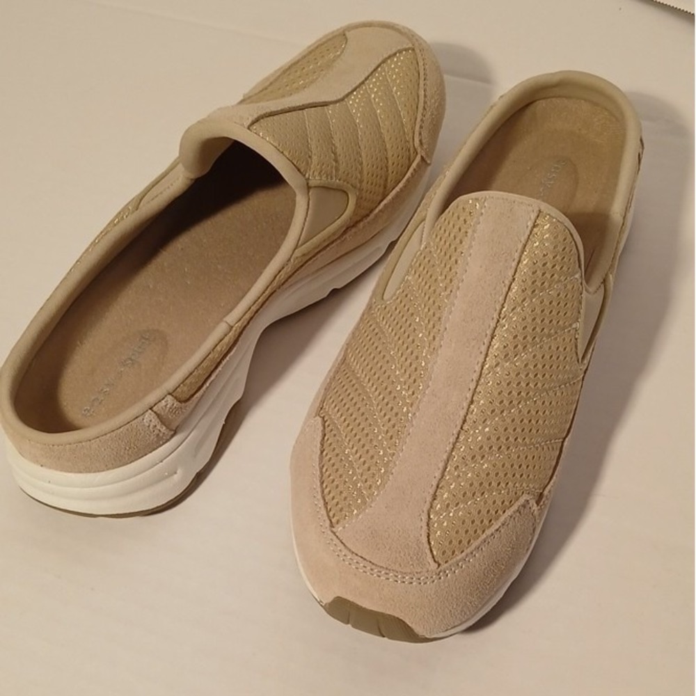 Easy‎ Spirit Beige Slip-On Low Top Athletic Sneakers Unisex Adults